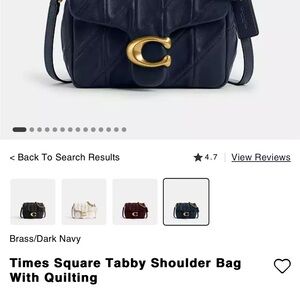 Coach Times Square Tabby Shoulder Bag - Dark Navy